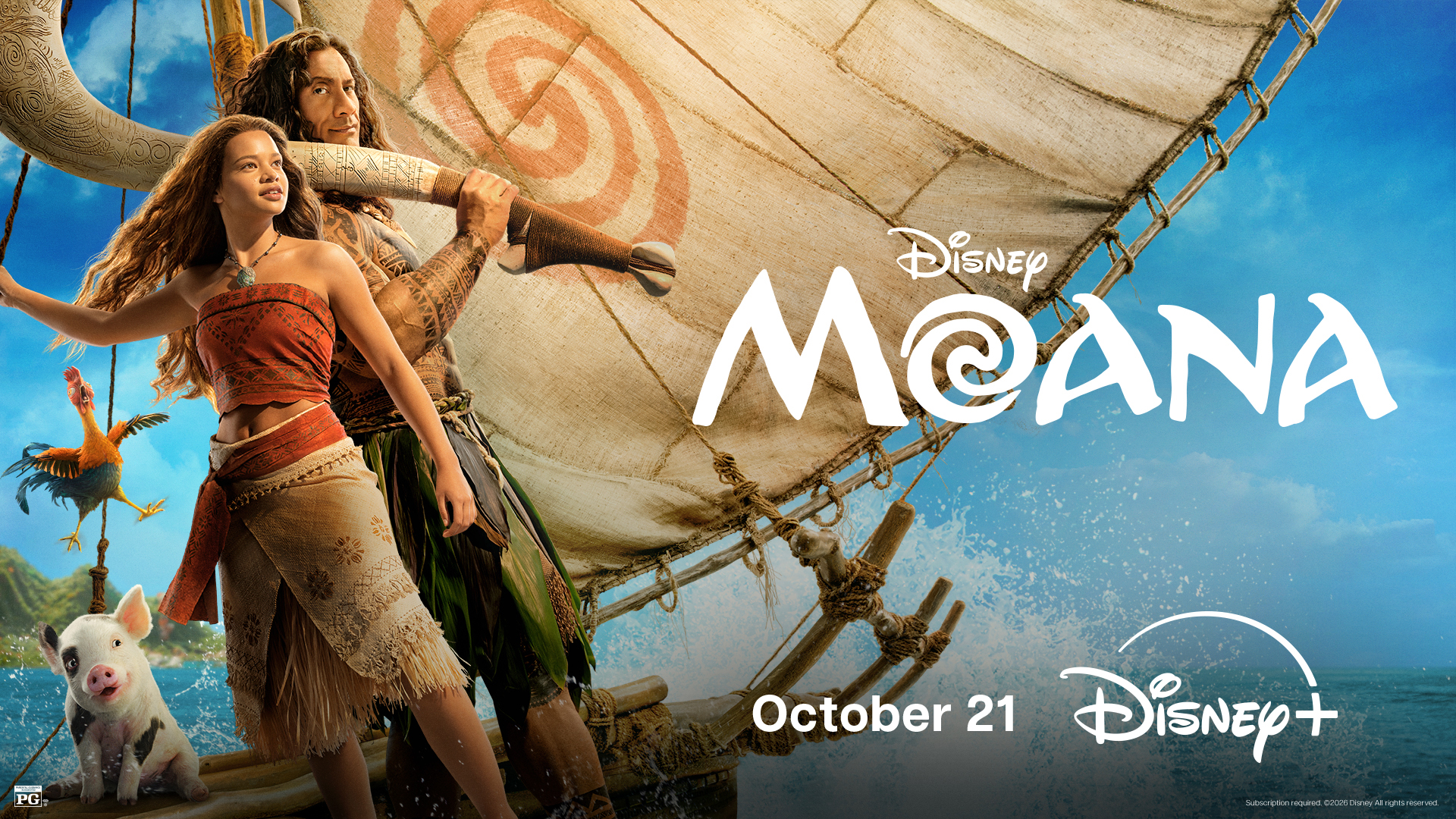 THE OCEAN IS CALLING! DISNEY’S BREATHTAKING LIVE-ACTION MOANA TO STREAM EXCLUSIVELY ON DISNEY+ OCTOBER&nbsp;21